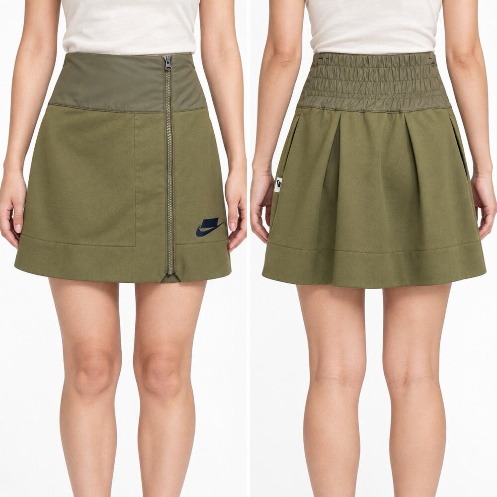 Nike Sportswear Women S Olive Green Full Zip Skirt